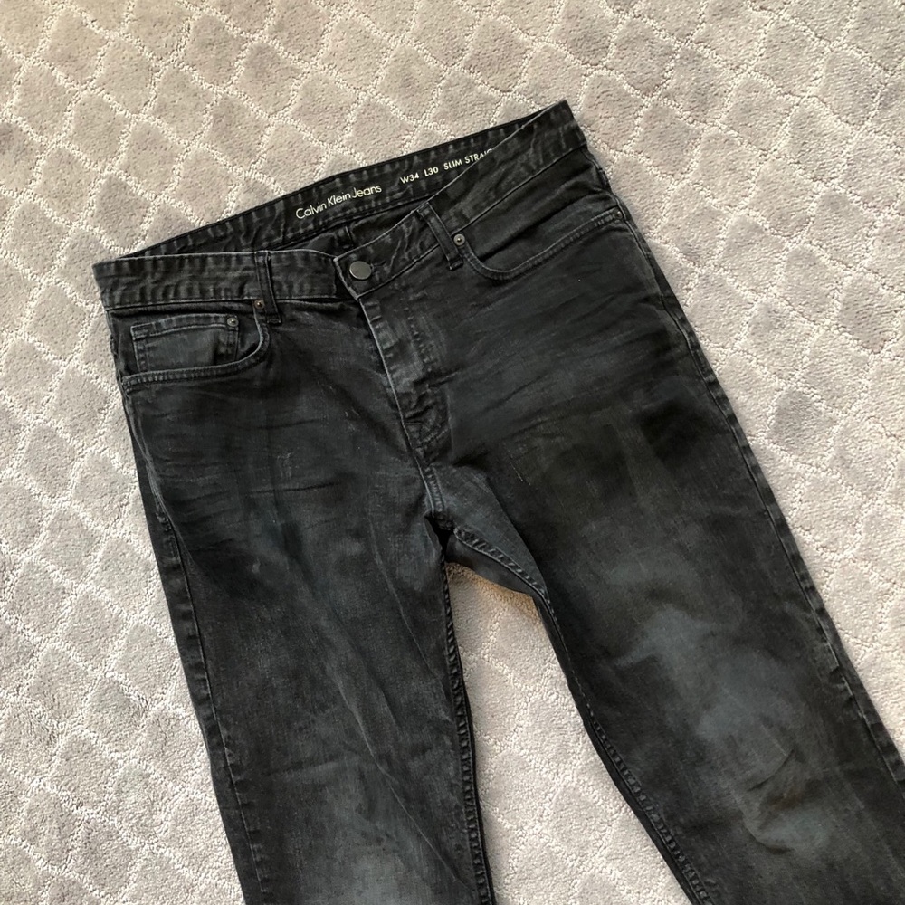 Calvin Klein 34 x 30 slim straight jeans